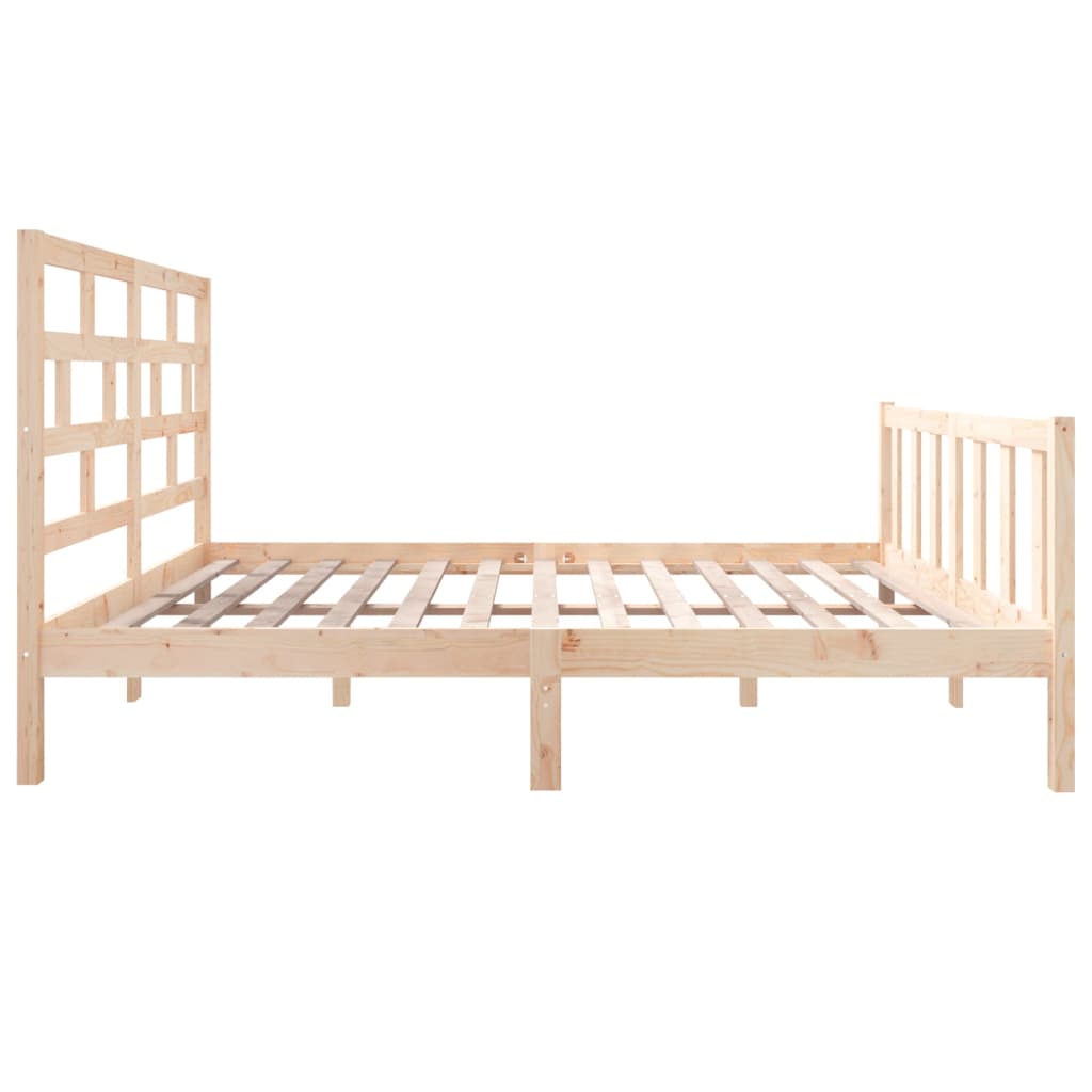 vidaXL Estrutura de cama casal 135x190 cm pinho maciço