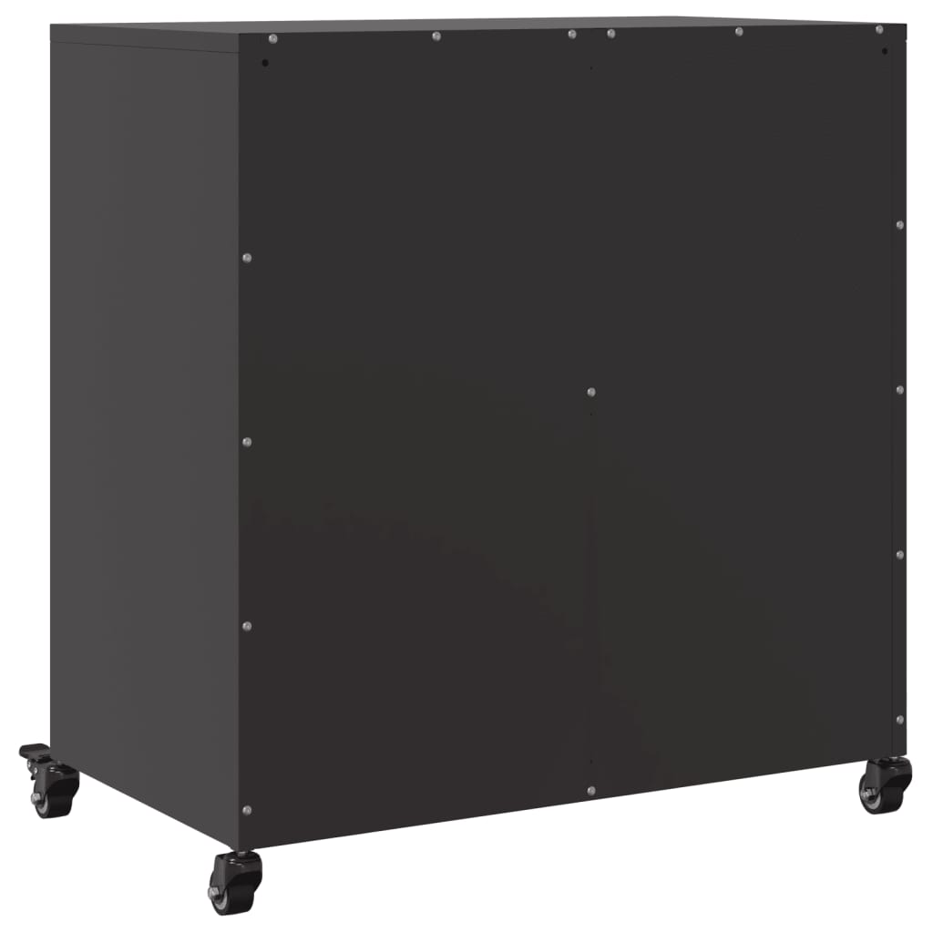 vidaXL Aparador 68x39x72 cm aço preto