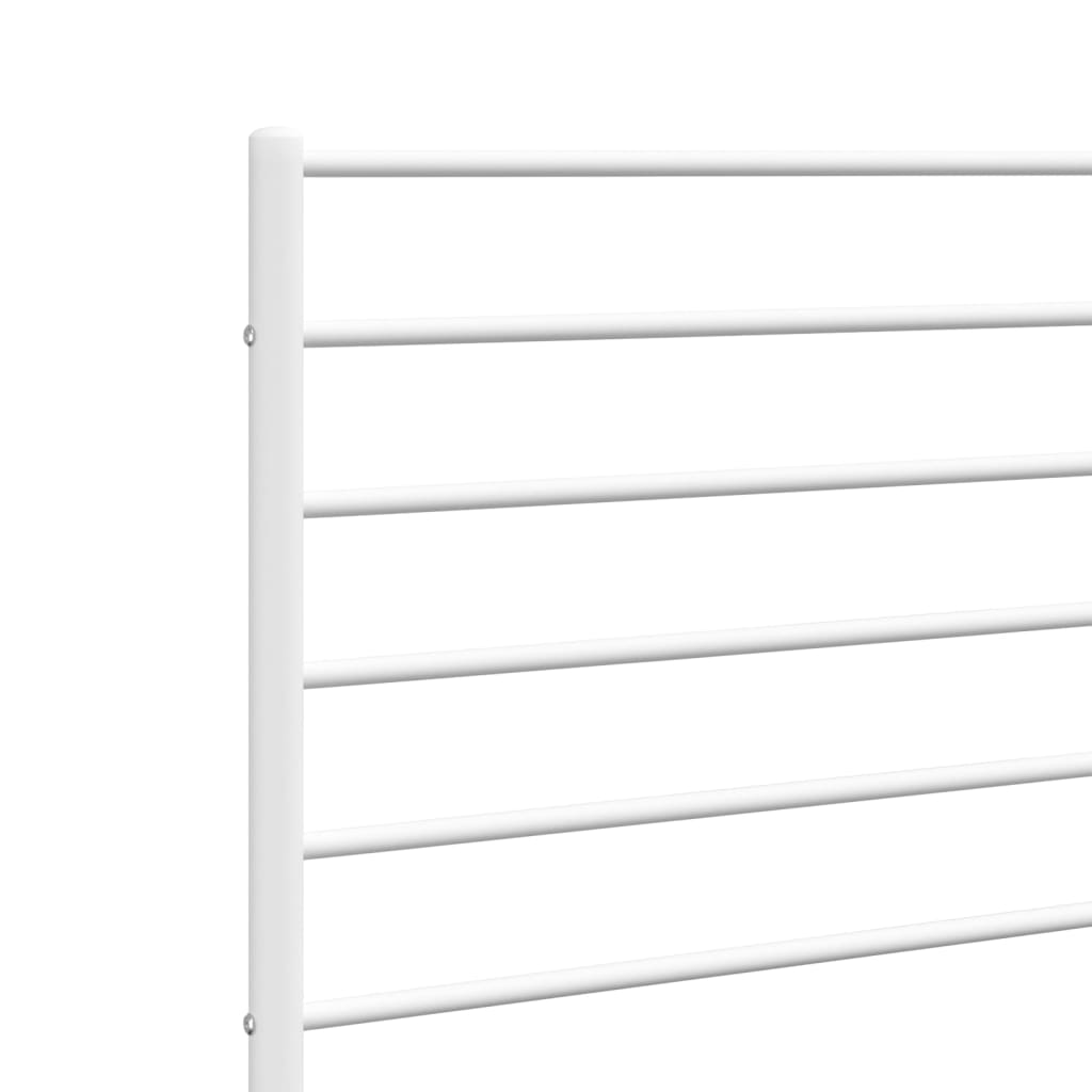 vidaXL Cabeceira de cama 150 cm metal branco