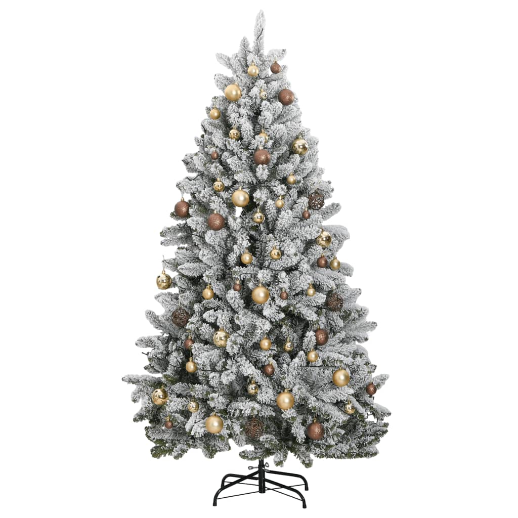 vidaXL Árvore Natal artificial articulada c/ 300 luzes LED+bolas 180cm