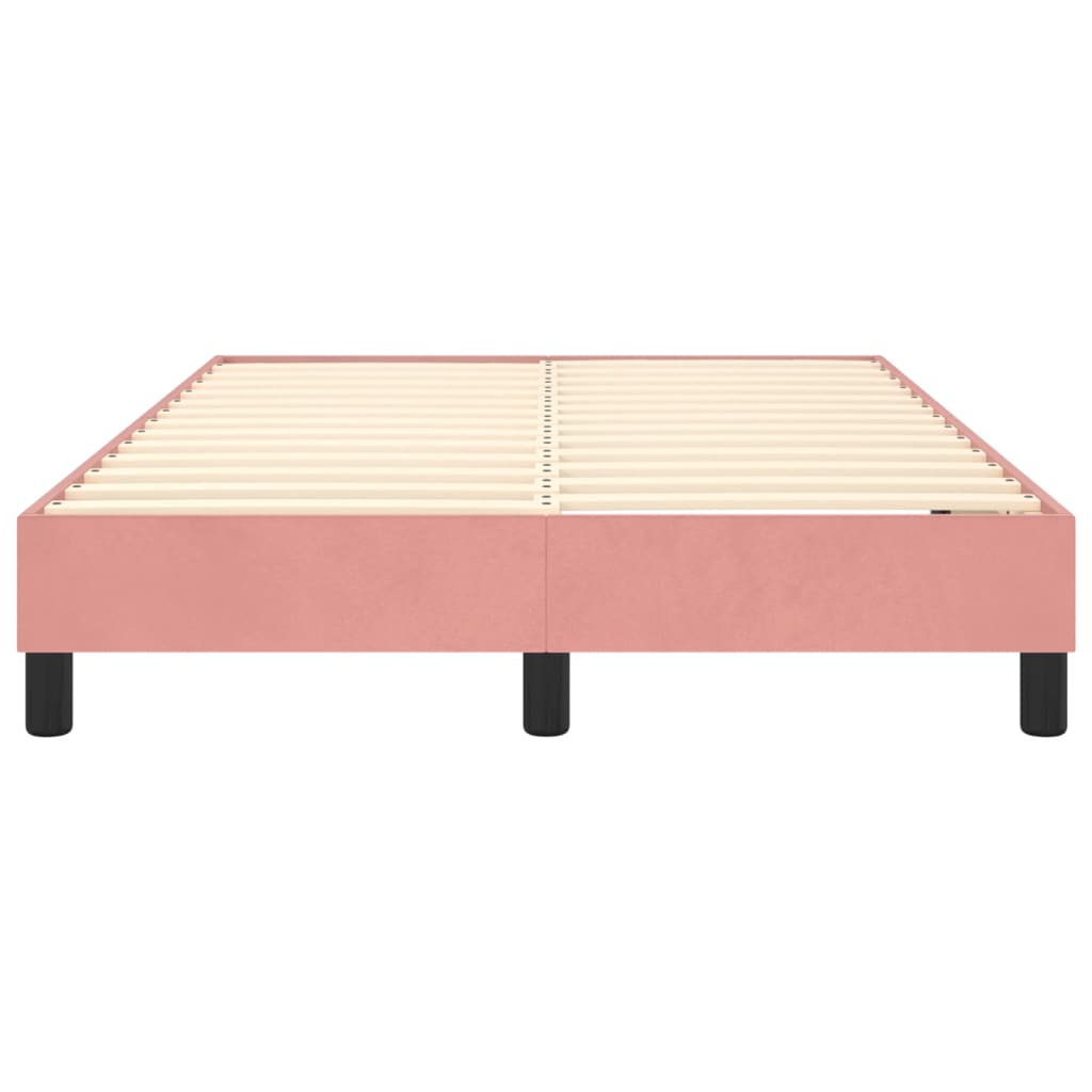 vidaXL Estrutura de cama 120x200 cm veludo rosa