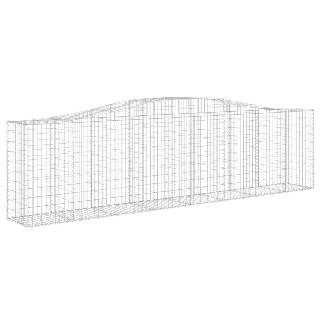 vidaXL Cestos gabião arqueados 5pcs 400x50x100/120cm ferro galvanizado