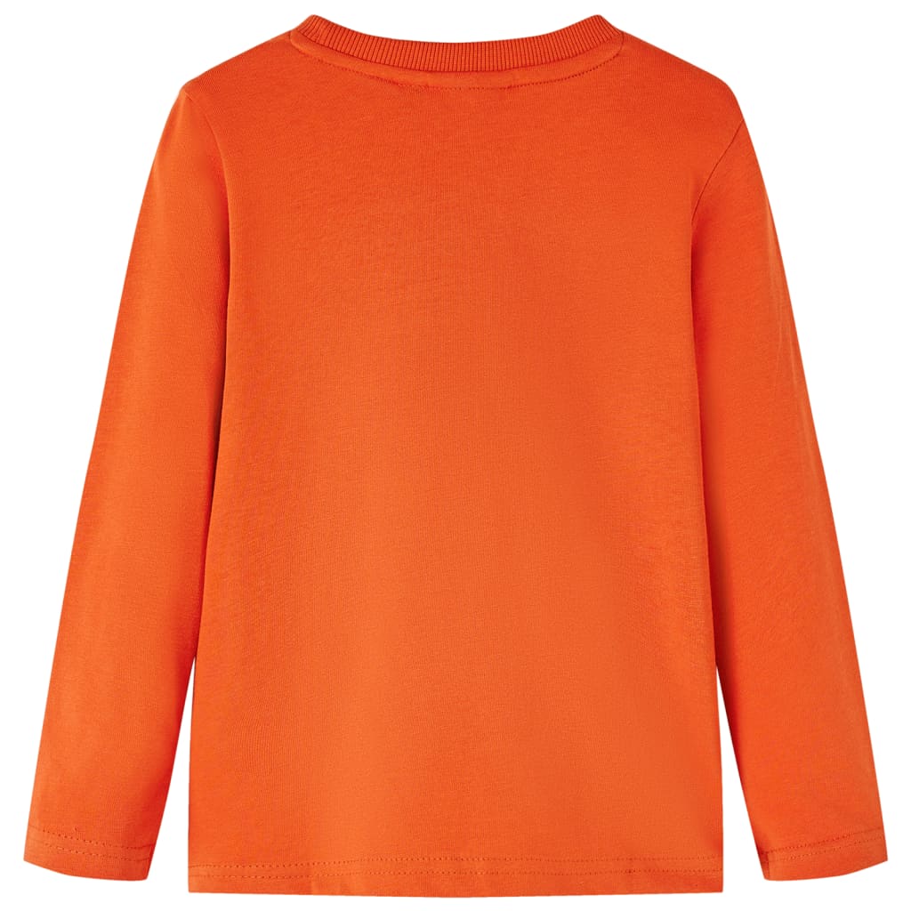 T-shirt de manga comprida para criança laranja 140