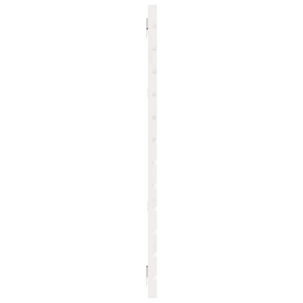 vidaXL Cabeceira de parede 166x3x91,5cm madeira de pinho maciça branco