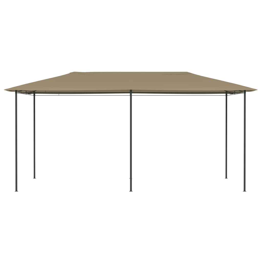 vidaXL Gazebo 2,98x5,3x2,59 m 160 g/m² cinzento-acastanhado