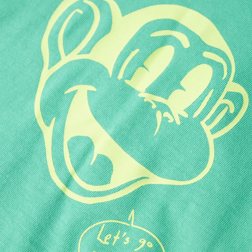 T-shirt de manga cava para criança verde 116