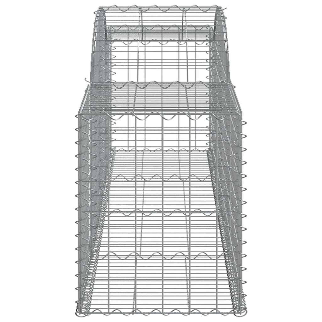 vidaXL Cestos gabião arqueados 20pcs 300x50x60/80 cm ferro galvanizado