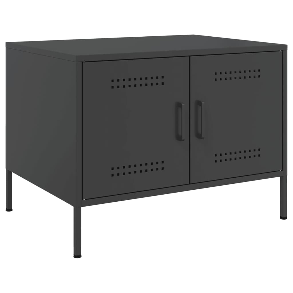 vidaXL Mesa de centro 68x50x50,5 cm aço preto