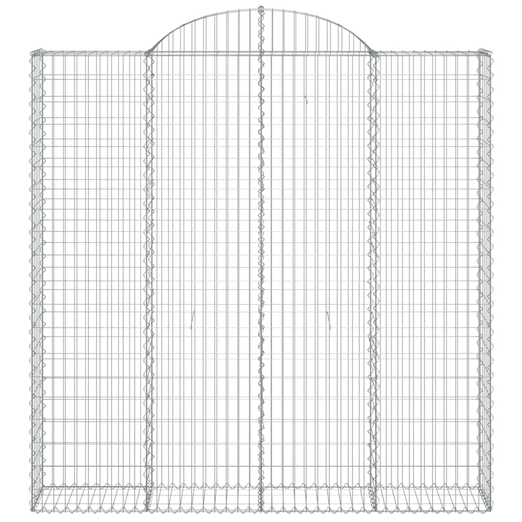 vidaXL Cestos gabião arqueados 5pcs 200x30x200/220cm ferro galvanizado