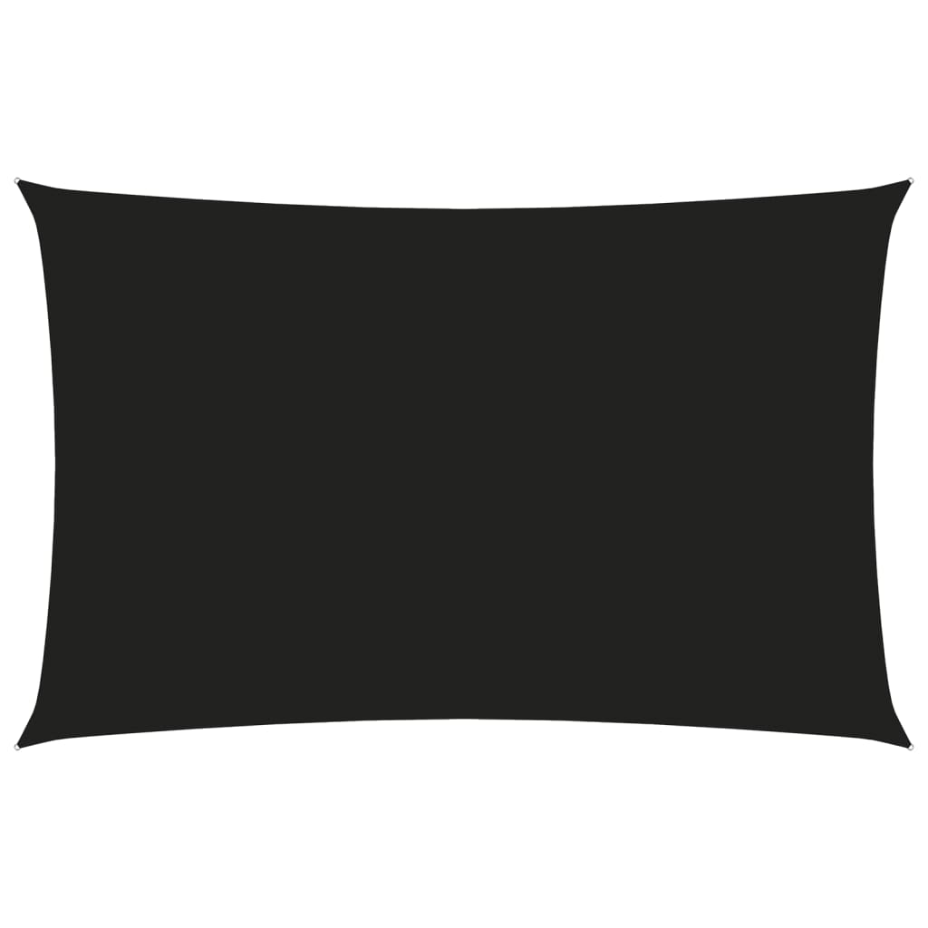 vidaXL Para-sol estilo vela tecido oxford retangular 4x7 m preto