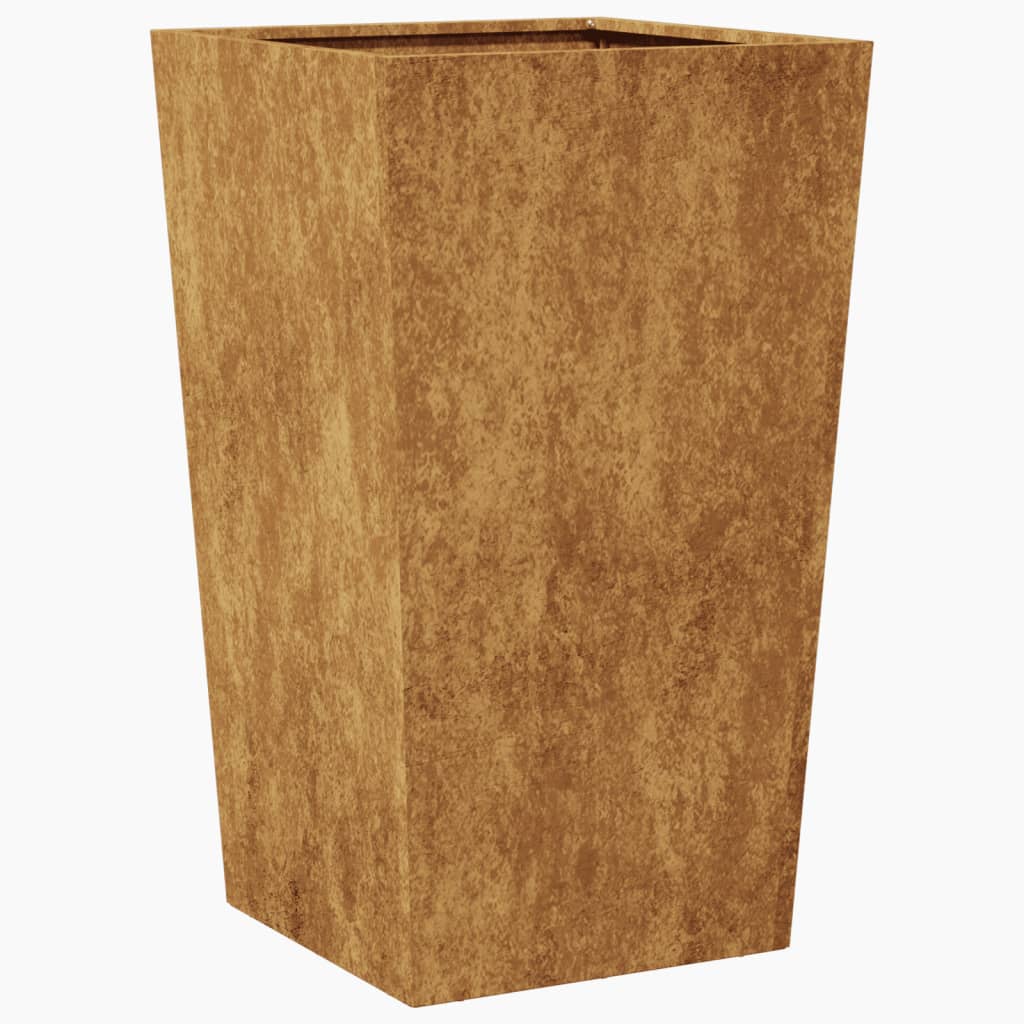 vidaXL Vaso/floreira de jardim 2 pcs 45x45x75 cm aço corten