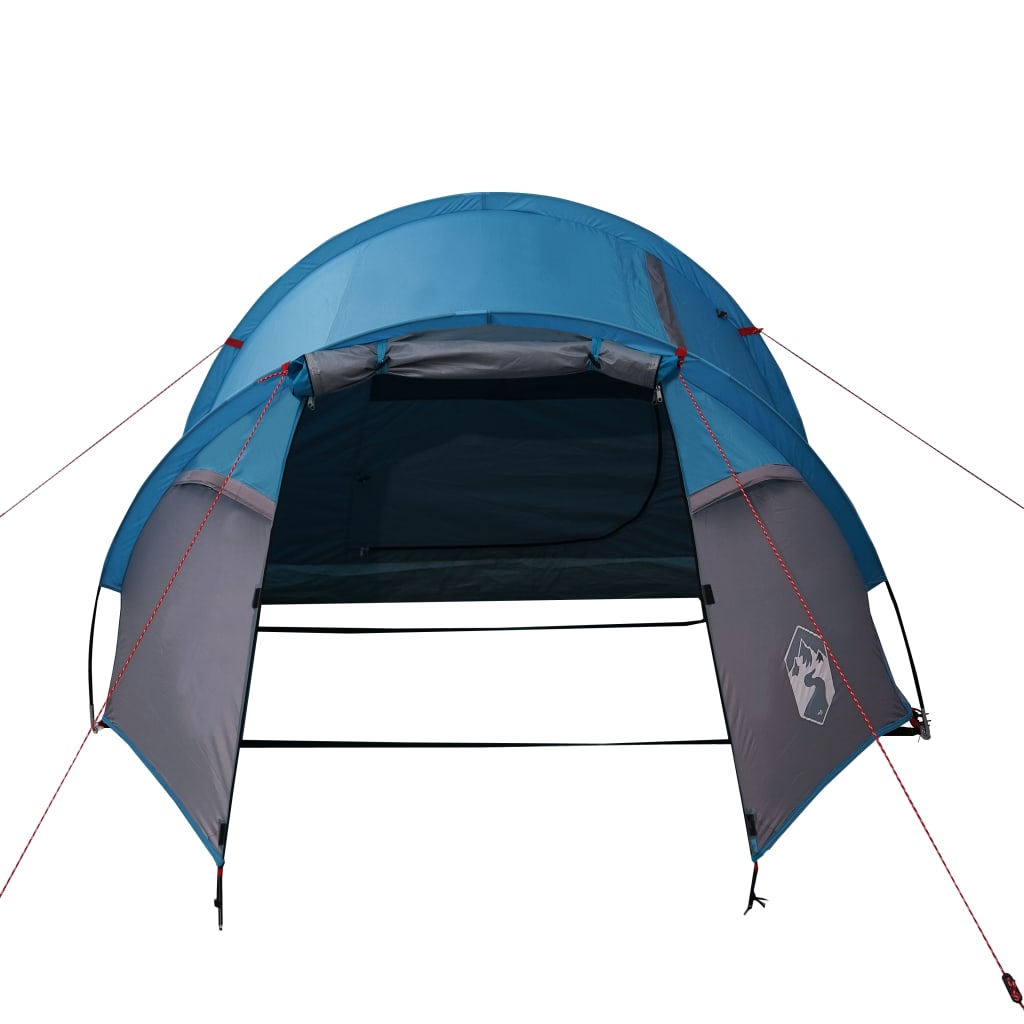 vidaXL Tenda de campismo p/ 4 pessoas 360x135x105 cm tafetá 185T azul