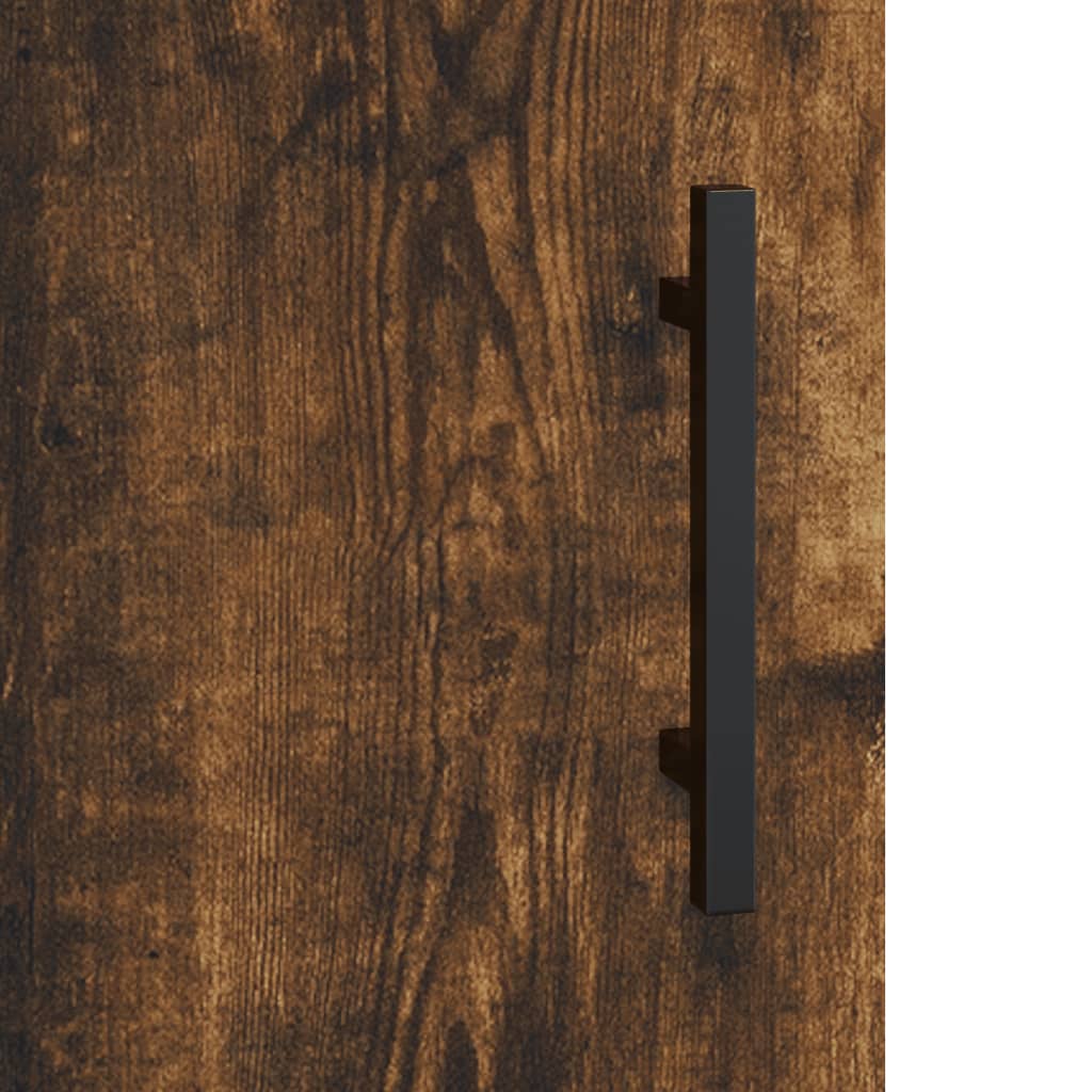 vidaXL Mesa cabeceira 40x40x50 cm derivados de madeira carvalho fumado