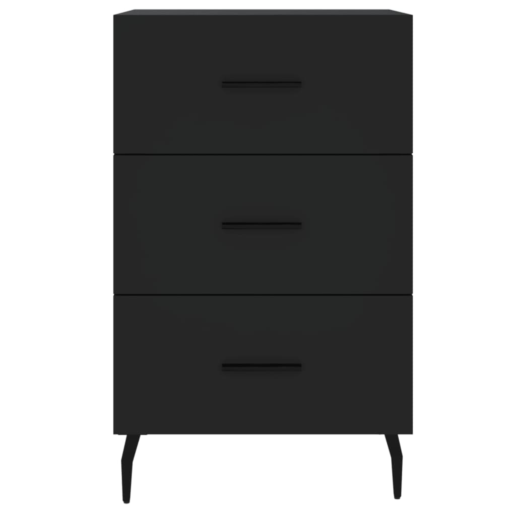 vidaXL Mesa de cabeceira 40x40x66 cm derivados de madeira preto