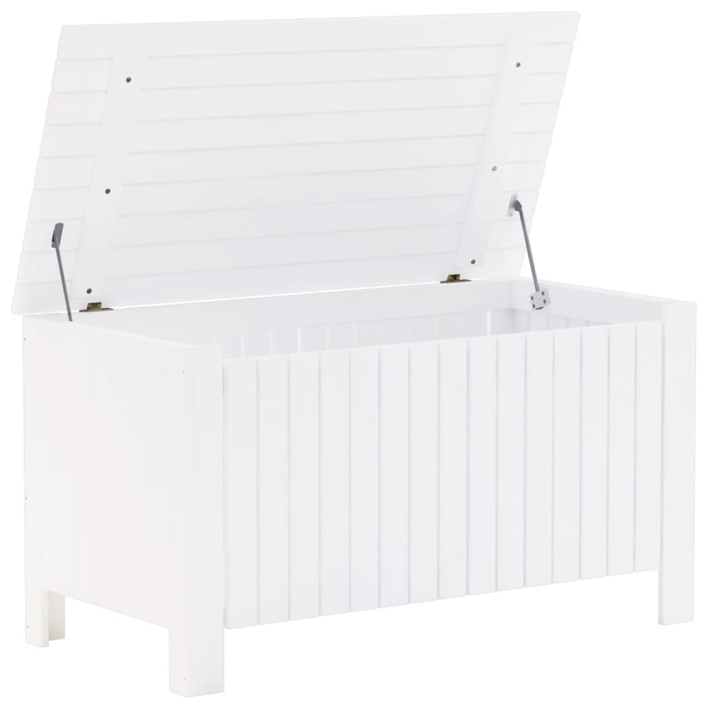 vidaXL Caixa arrumação c/ tampa RANA 100x49x54 cm pinho maciço branco