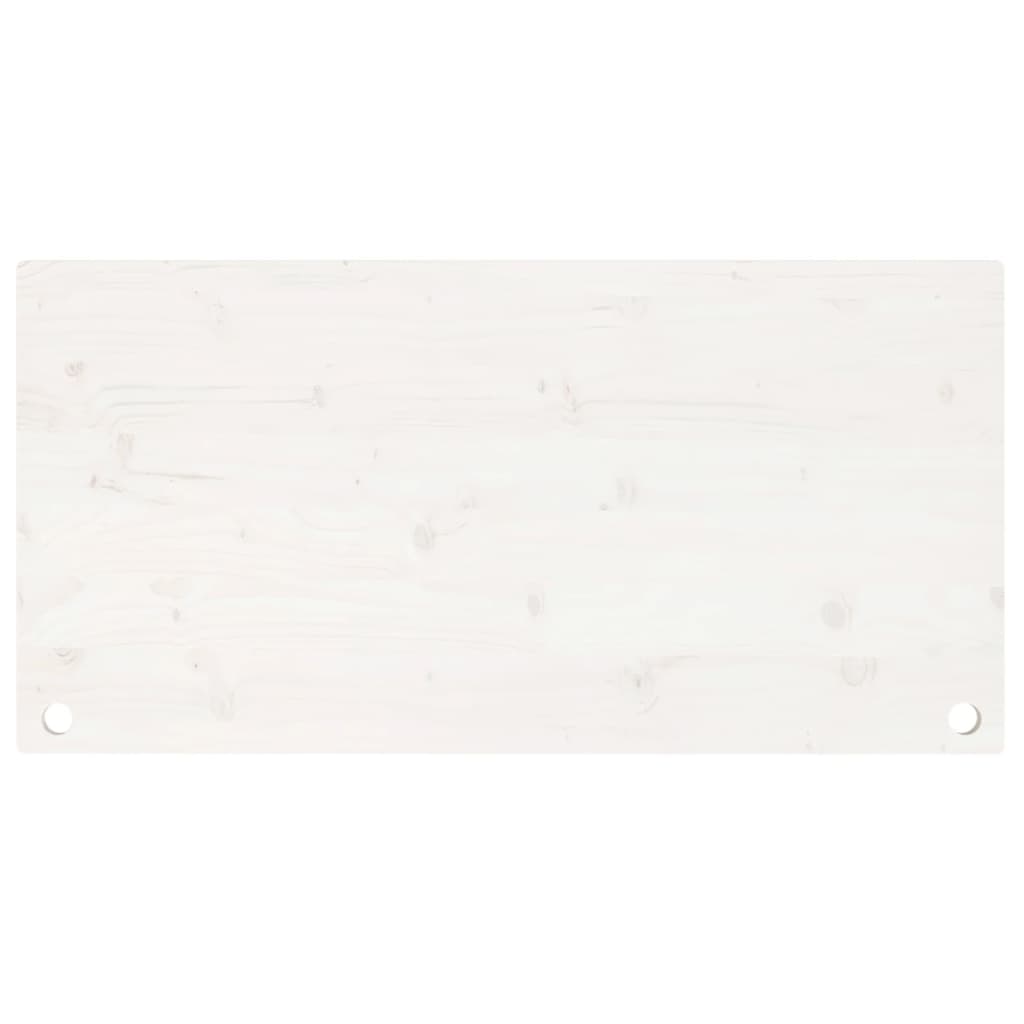 vidaXL Tampo de secretária 100x60x2,5 cm pinho maciço branco