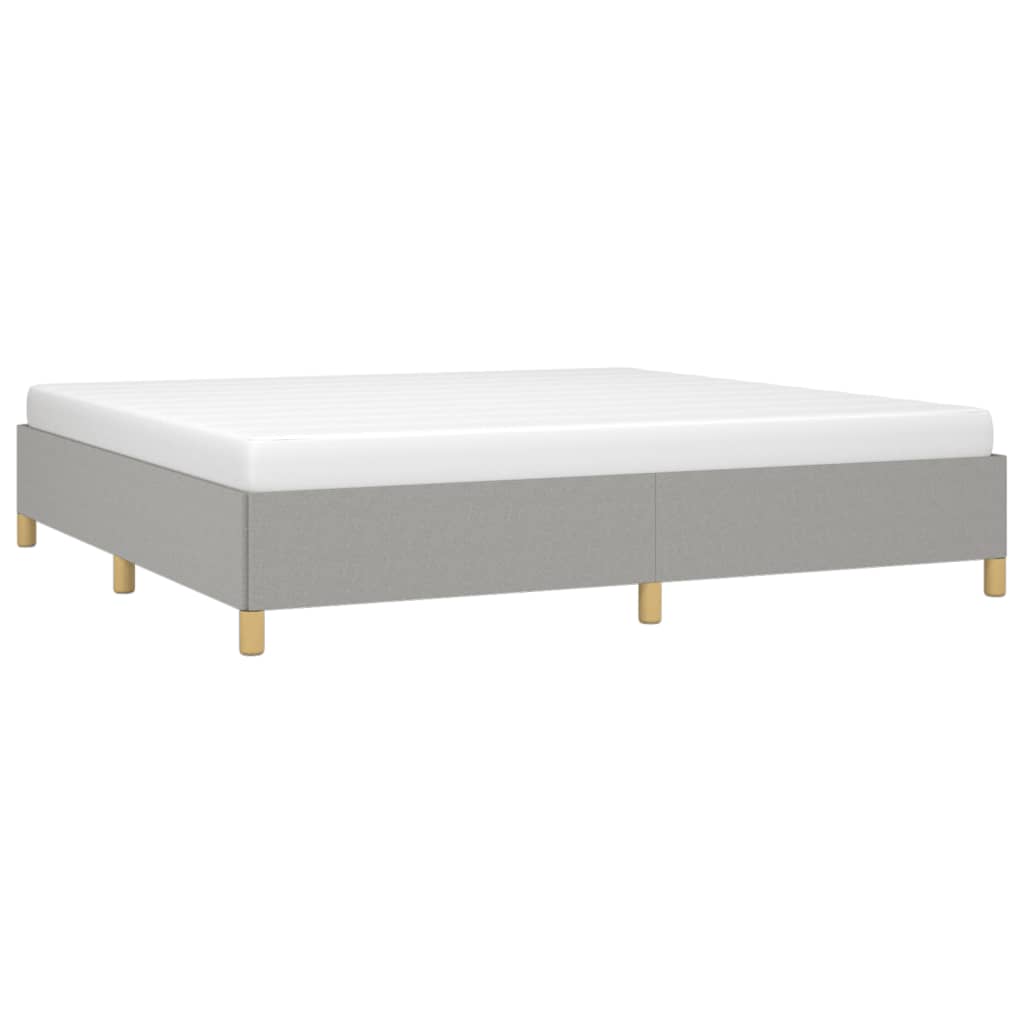 vidaXL Estrutura de cama sem colchão 200x200 cm tecido cinzento-claro