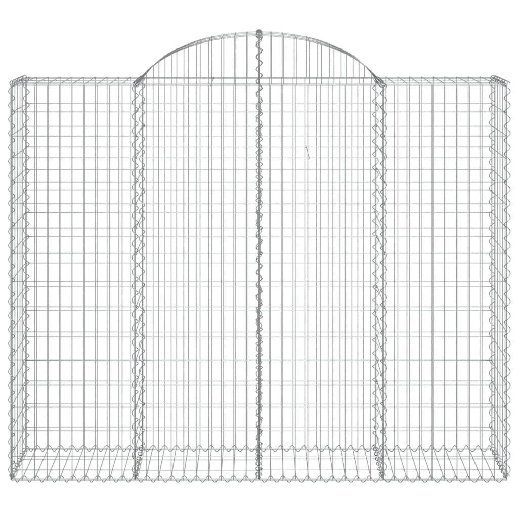 vidaXL Cestos gabião arqueados 5pcs 200x50x160/180cm ferro galvanizado