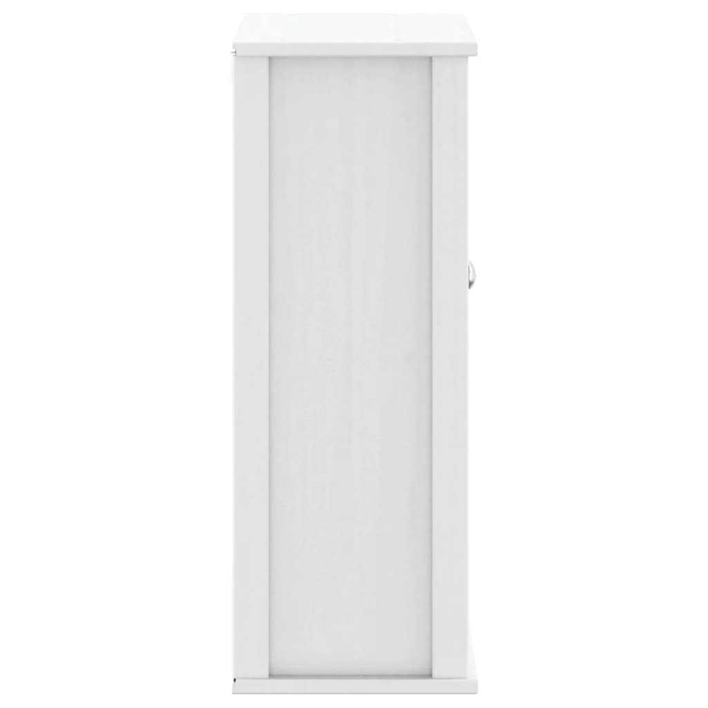 vidaXL Móvel de parede p/ WC BERG 69,5x27x71,5cm madeira maciça branco