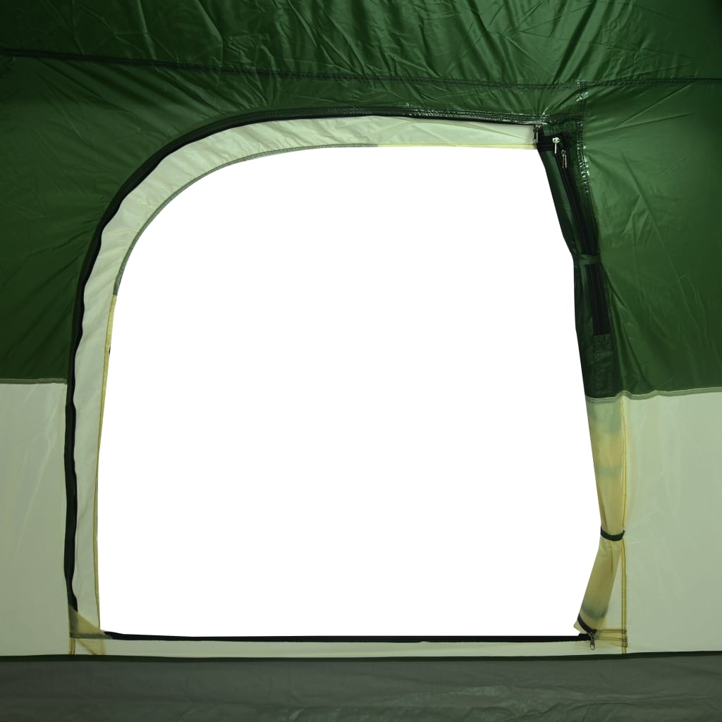 vidaXL Tenda de campismo cabana para 4 pessoas impermeável verde