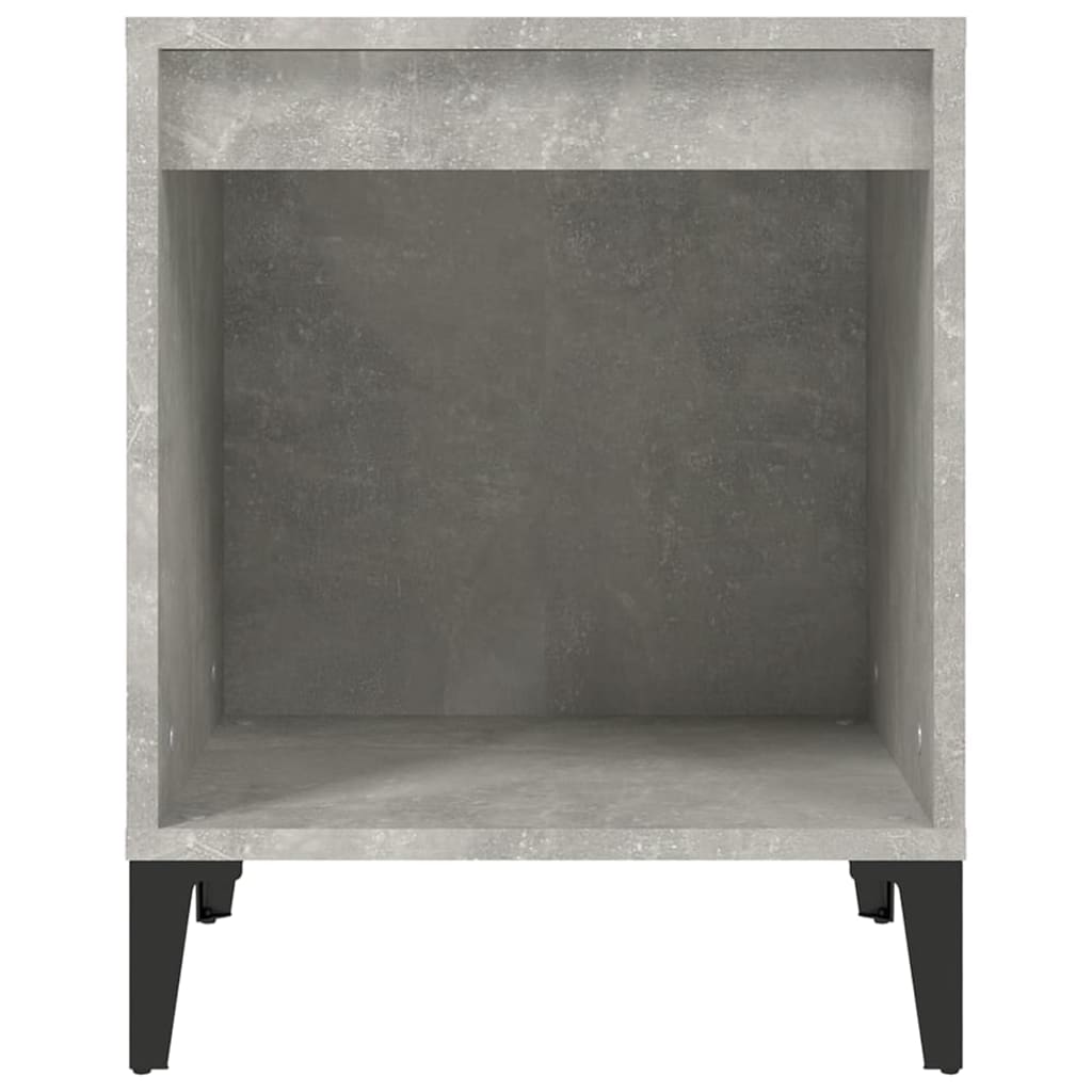 vidaXL Mesa de cabeceira 40x35x50 cm cinza cimento