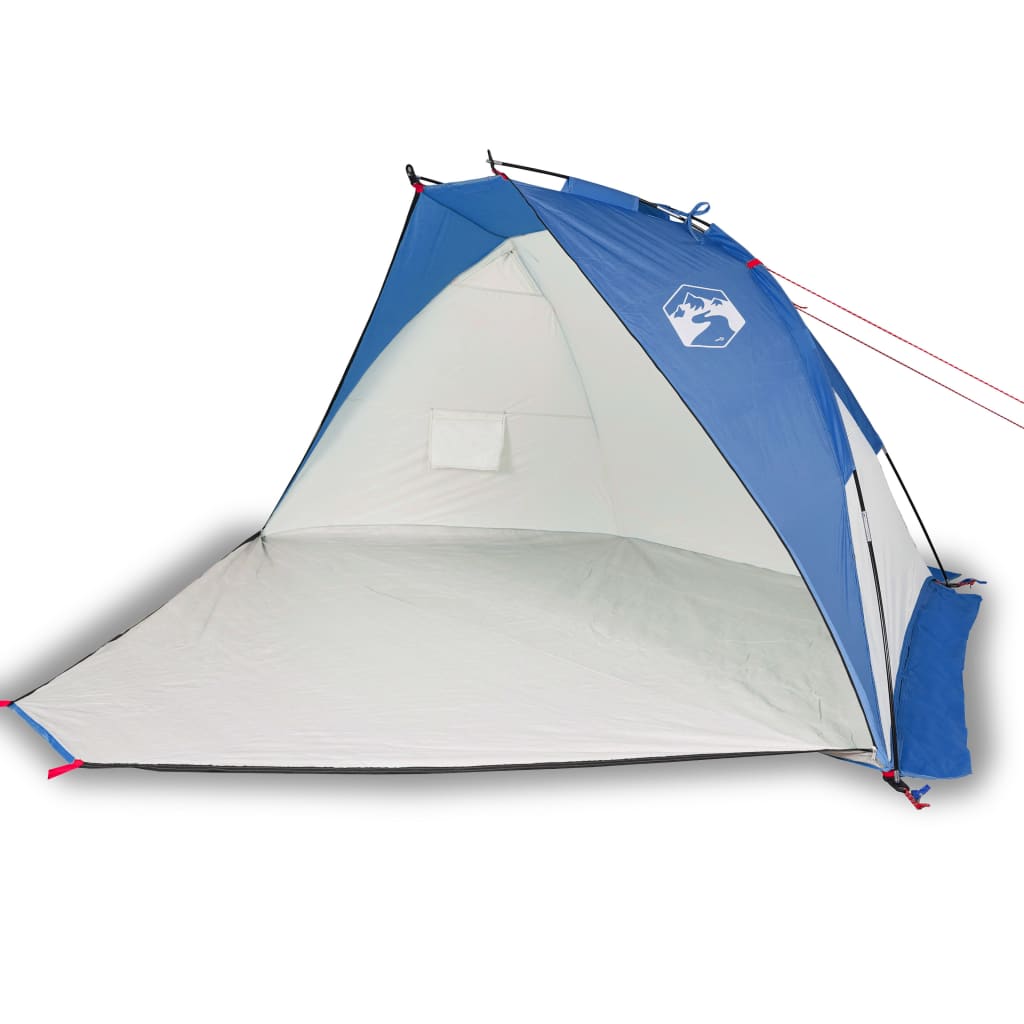 vidaXL Tenda de praia 268x223x125 cm poliéster 185T azul-ciano