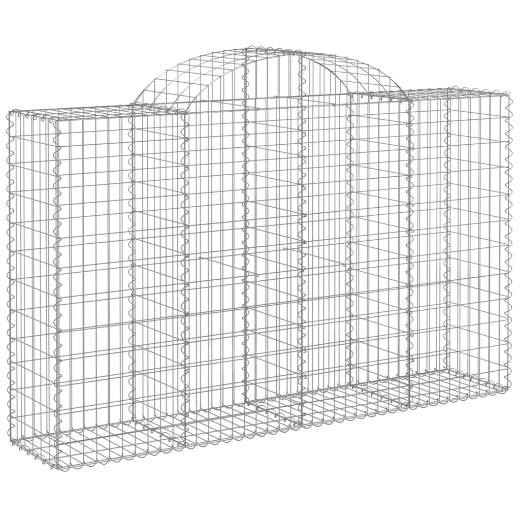 vidaXL Cestos gabião arqueados 10pcs 200x50x120/140 ferro galvanizado