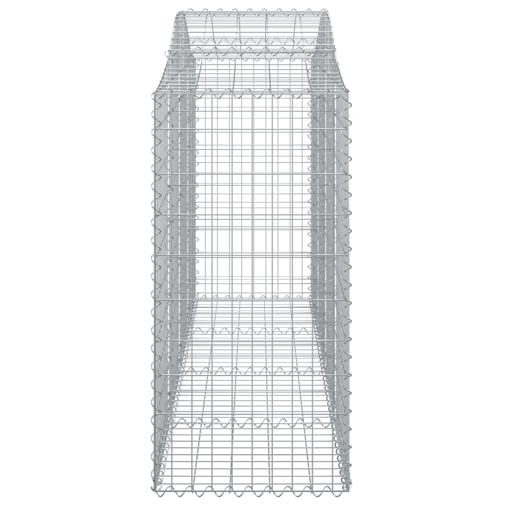 vidaXL Cestos gabião arqueados 12pcs 200x50x120/140 ferro galvanizado