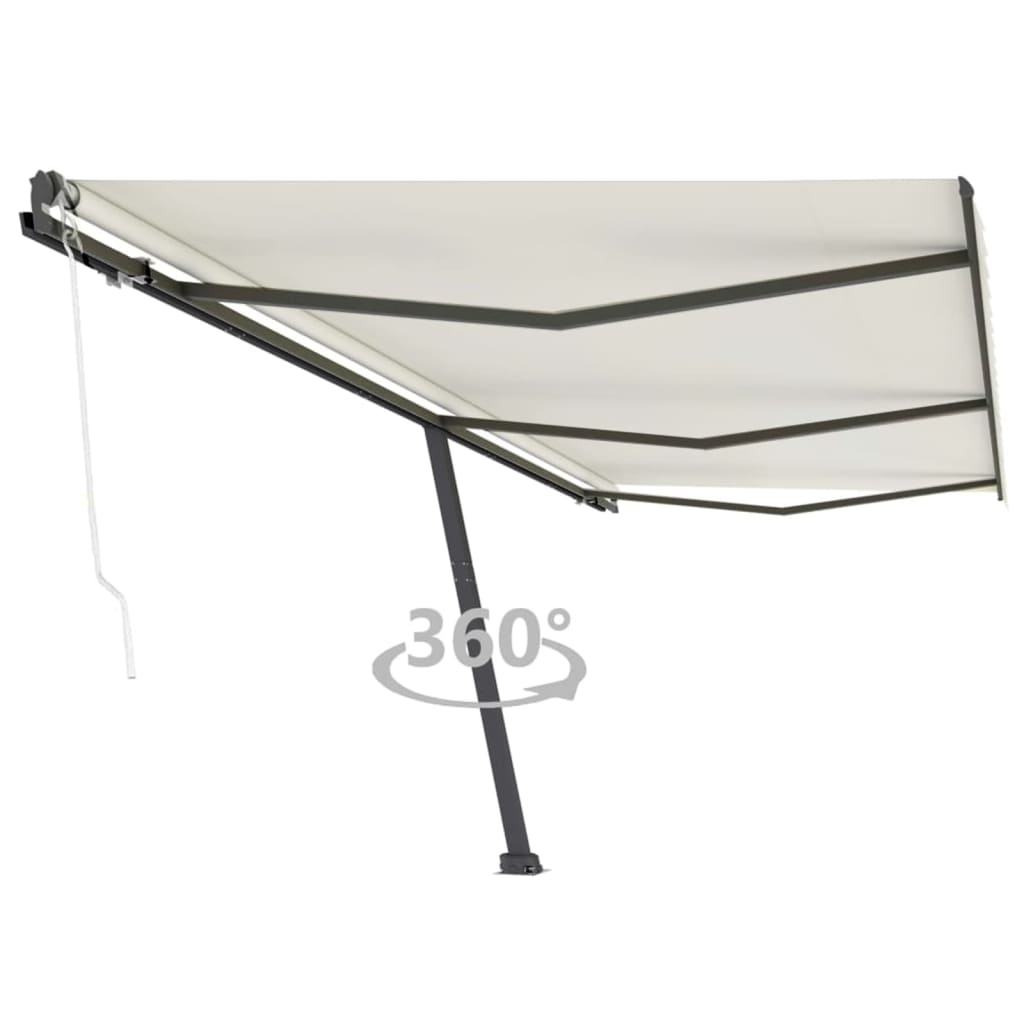 vidaXL Toldo automático independente 600x300 cm cor creme