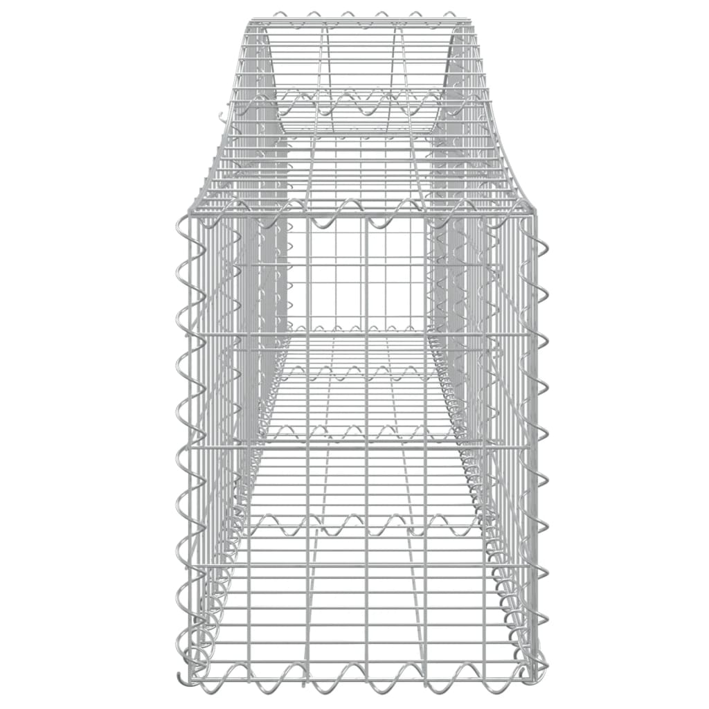 vidaXL Cestos gabião arqueados 13pcs 200x30x40/60 cm ferro galvanizado