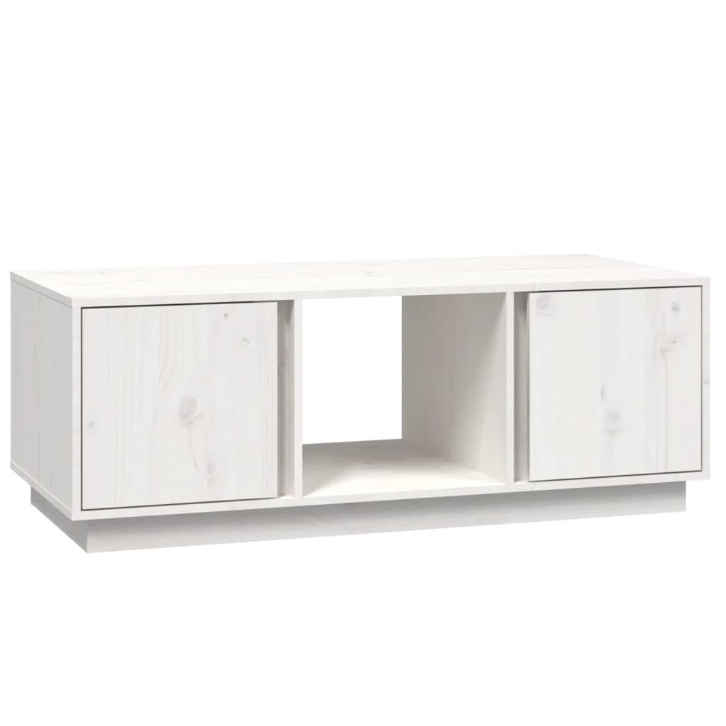 vidaXL Mesa de centro 110x50x40 cm pinho maciço branco