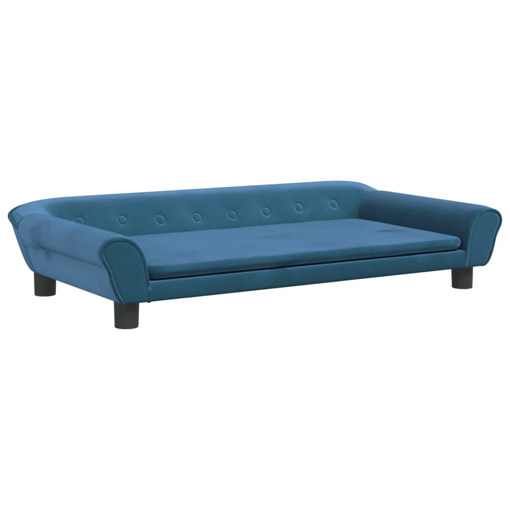 vidaXL Cama para cães 100x50x21 cm veludo azul