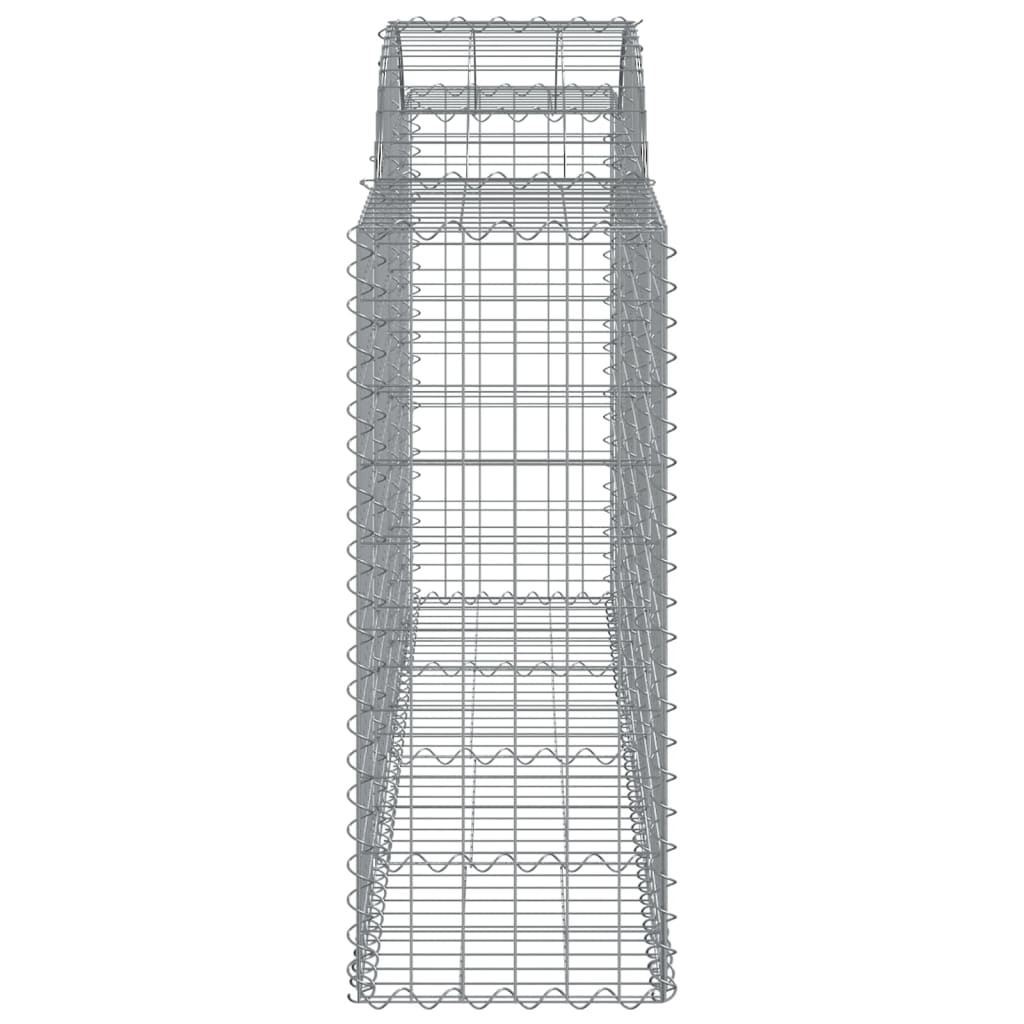 vidaXL Cestos gabião arqueados 14 pcs 200x50x100/120 ferro galvanizado