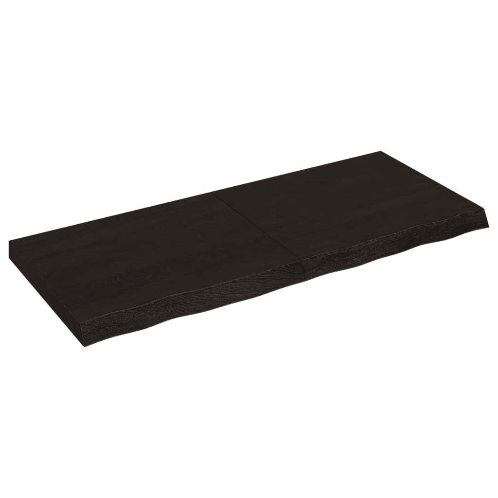 vidaXL Tampo de mesa 120x50x(2-6) cm carvalho tratado castanho-escuro