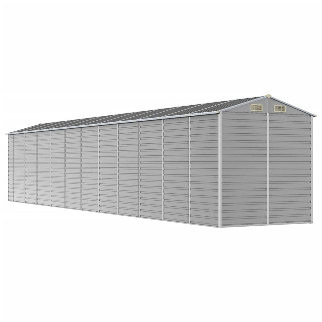 vidaXL Abrigo de jardim 191x980x198 cm aço galvanizado cinzento-claro