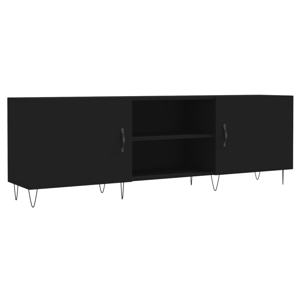 vidaXL Móvel para TV 150x30x50 cm derivados de madeira preto