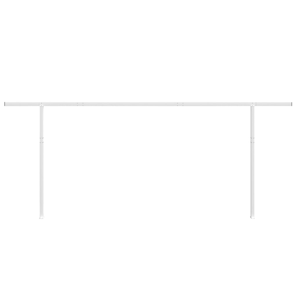 vidaXL Conjunto de postes para toldo 600x245 cm ferro branco