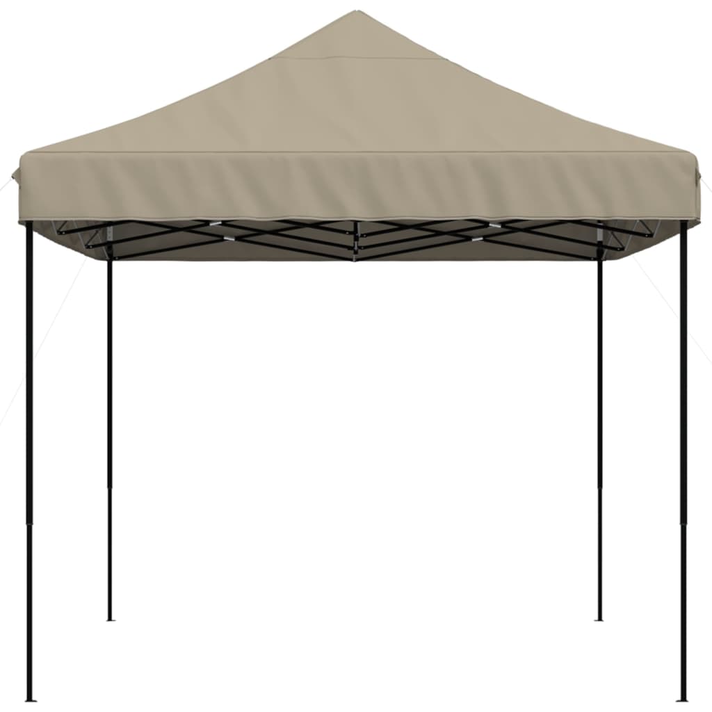 vidaXL Tenda p/ festas pop-up dobrável 410x279x315cm cinza-acastanhado