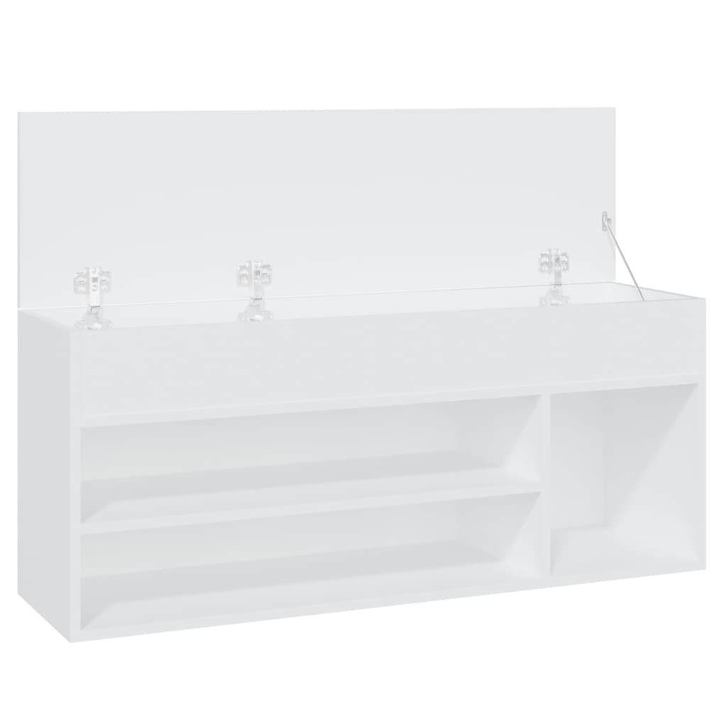 vidaXL Banco sapateira 105x30x45 cm derivados de madeira branco