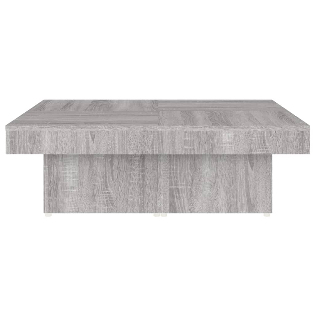 vidaXL Mesa de centro 90x90x28 cm derivados madeira cinzento sonoma