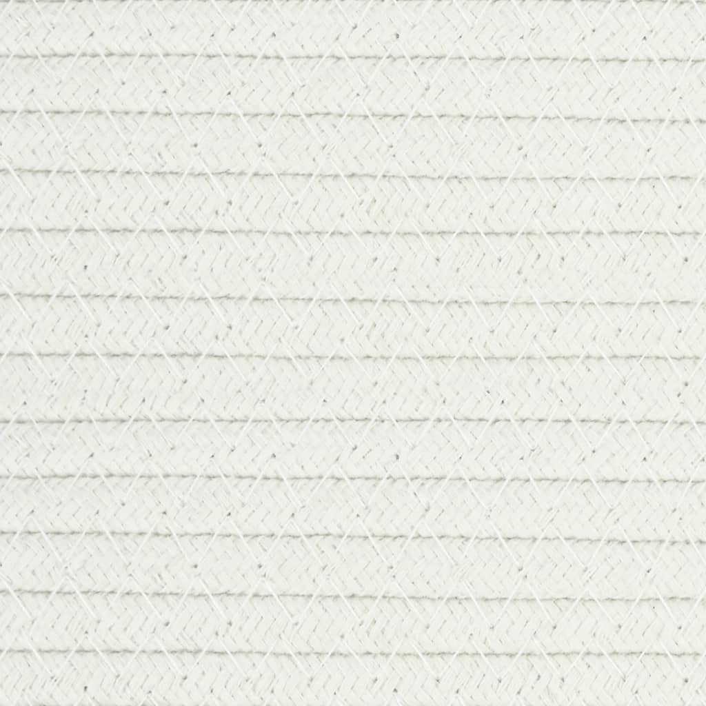 vidaXL Cesto de arrumação Ø51x33 cm algodão cinzento e branco