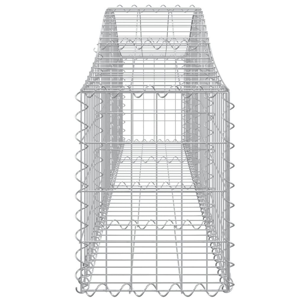 vidaXL Cestos gabião arqueados 12pcs 200x30x40/60 cm ferro galvanizado