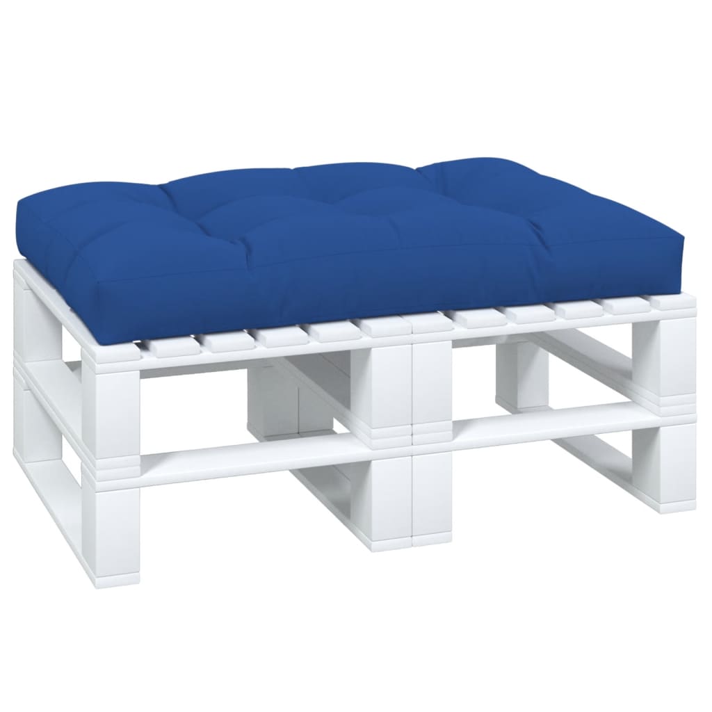 vidaXL Almofadão para sofá de paletes 120x80x12 cm tecido azul real