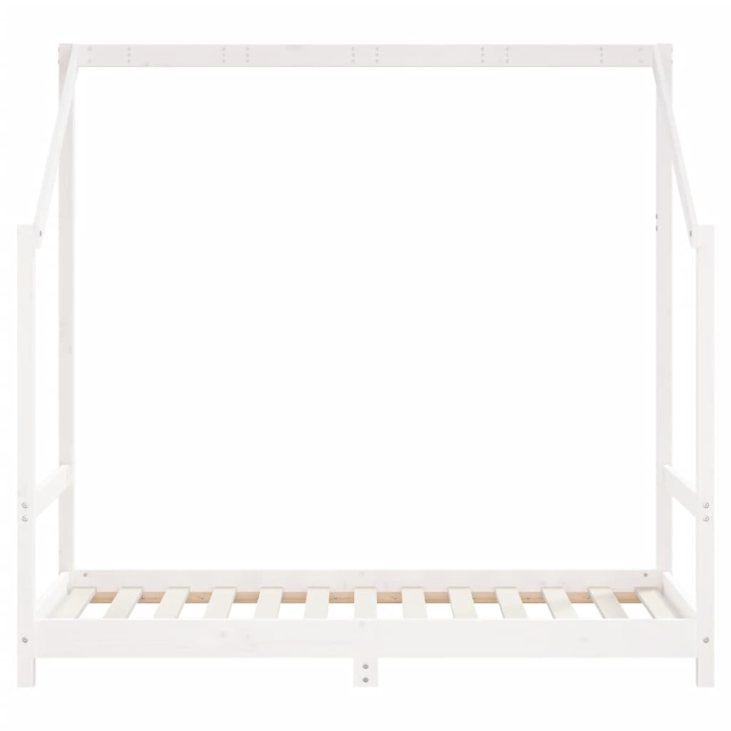 vidaXL Estrutura de cama infantil 2x(80x160) cm pinho maciço branco