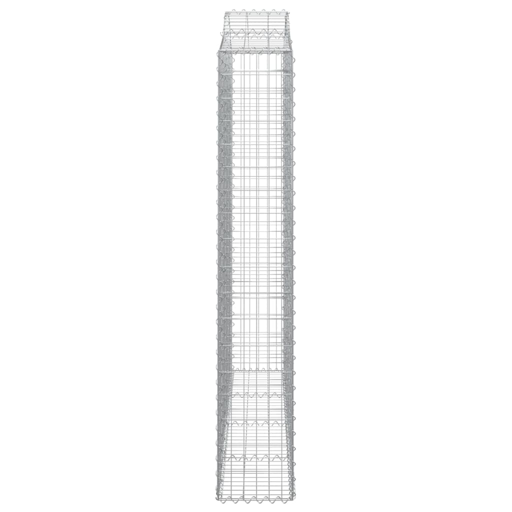 vidaXL Cestos gabião arqueados 15 pcs 200x30x180/200 ferro galvanizado