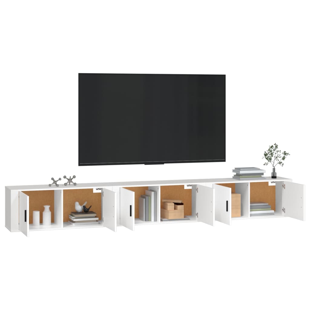 vidaXL Móveis de TV de parede 3 pcs 100x34,5x40 cm branco