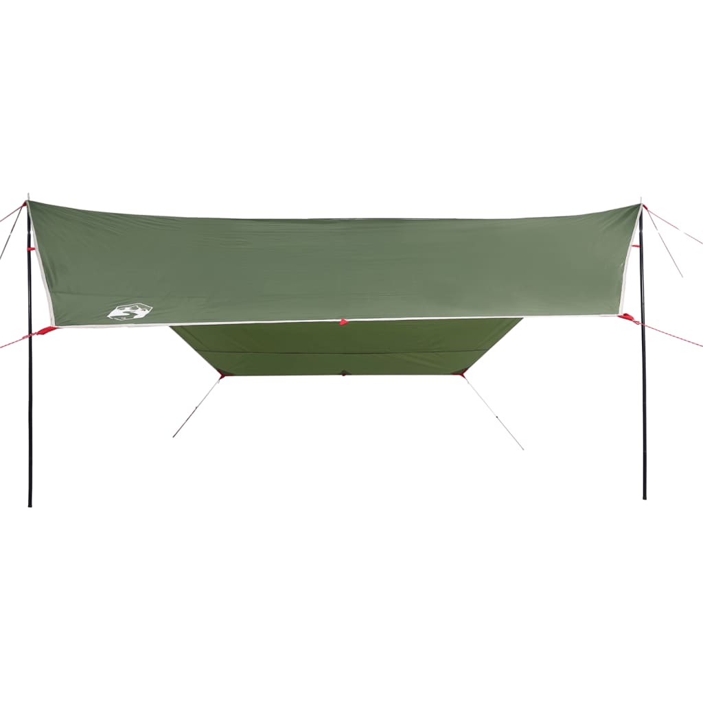 vidaXL Lona de campismo 430x380x210 cm impermeável verde