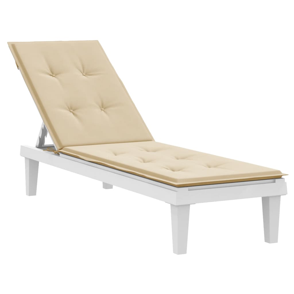 vidaXL Almofadão para cadeira de terraço (75+105)x50x4 cm bege