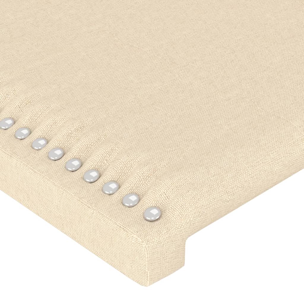 vidaXL Cabeceira de cama tecido 90x5x78/88 cm creme