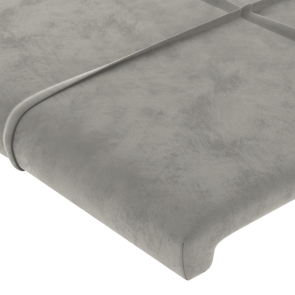 vidaXL Cama com molas/colchão 180x200 cm veludo cinzento-claro